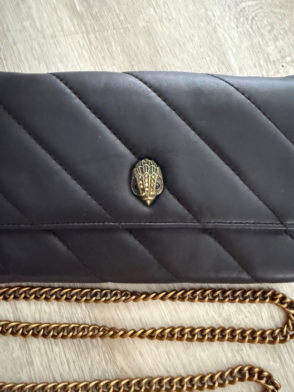 KURT GEIGER London Women’s Soho Black Leather Wallet/Crossbody Purse - Picture 4 of 15